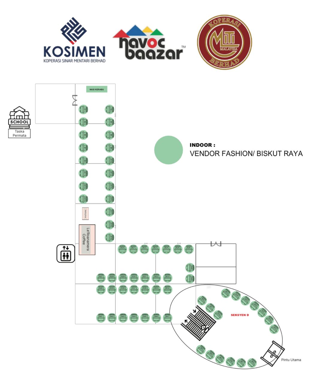 Megaraya@Miti Jalan Duta booth layout
