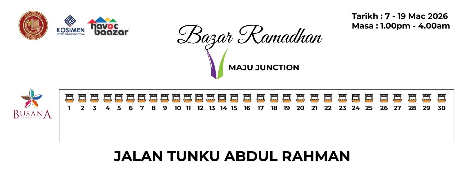 BAZAAR RAMADHAN@MAJU JUNCTION booth layout