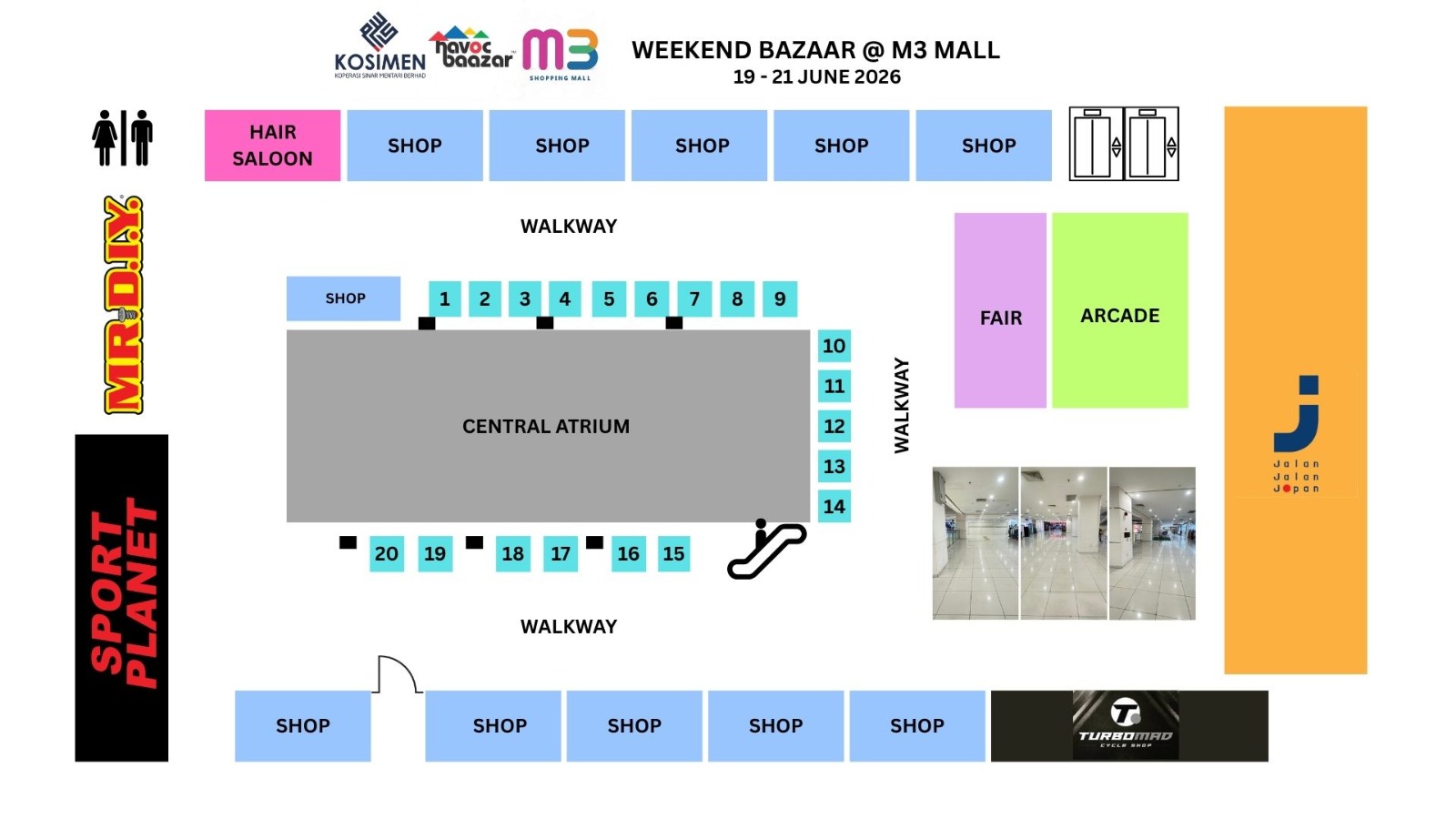 WEEKEND BAZAR booth layout