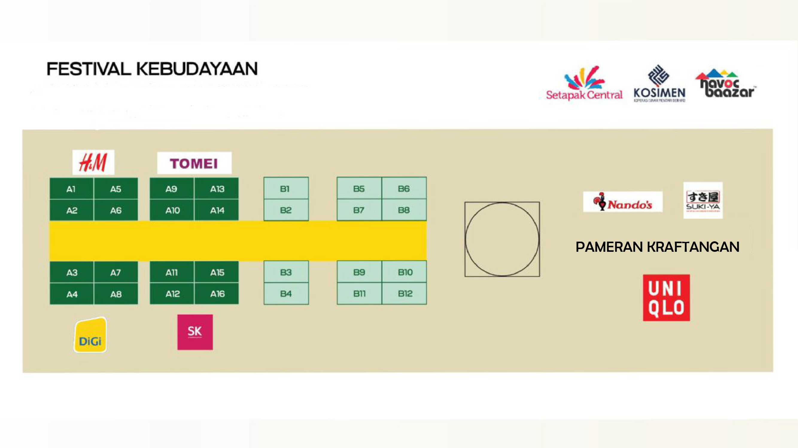 (LIVE) FESTIVAL KEBUDAYAAN SETAPAK 2026 booth layout