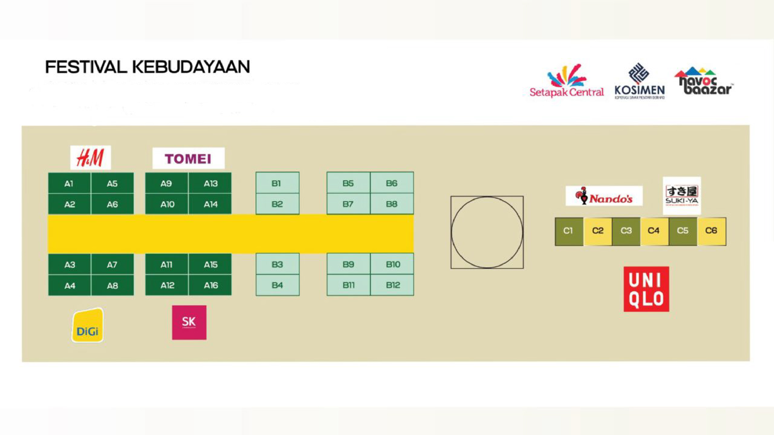 (LIVE) FESTIVAL KEBUDAYAAN SETAPAK 2026 booth layout