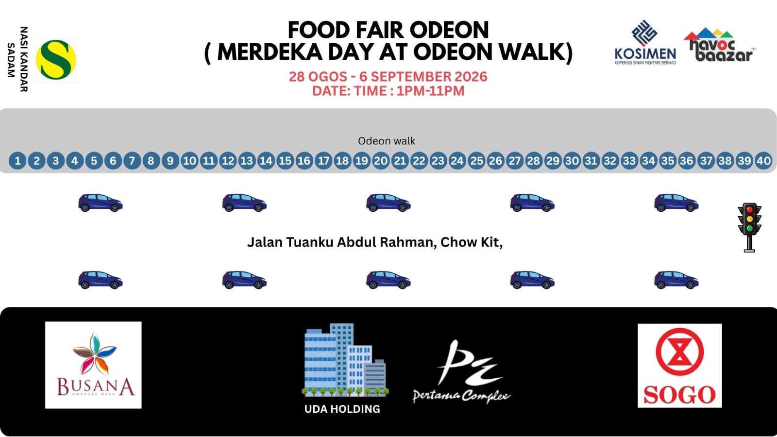 (LIVE) FOOD FAIR ODEON KL booth layout