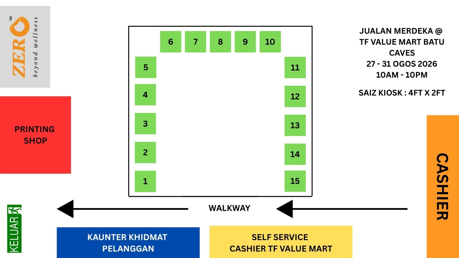 JUALAN MERDEKA @ TF MART booth layout