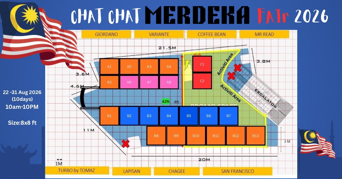 CHAT CHAT MERDEKA FAIR @ MELAWATI MALL booth layout