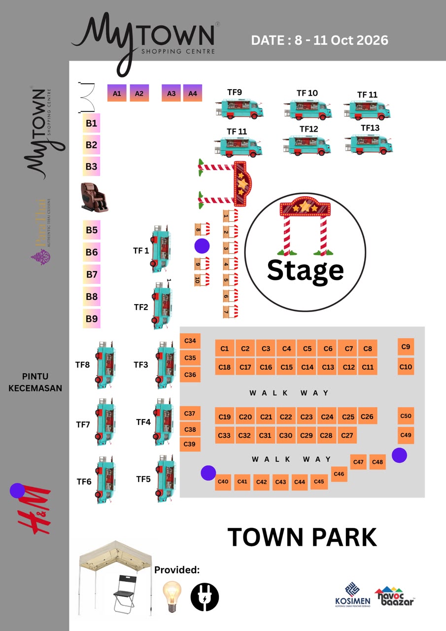 PESTA IRAMA P.RAMLEE & SALOMA @ MYTOWN booth layout