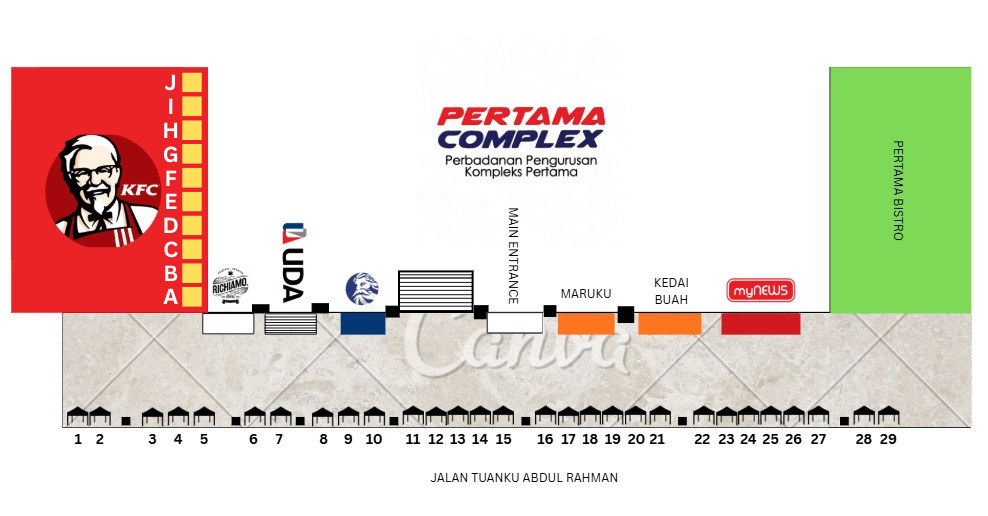 BAZAAR RAYA AIDILFITRI @ PERTAMA COMPLEX booth layout