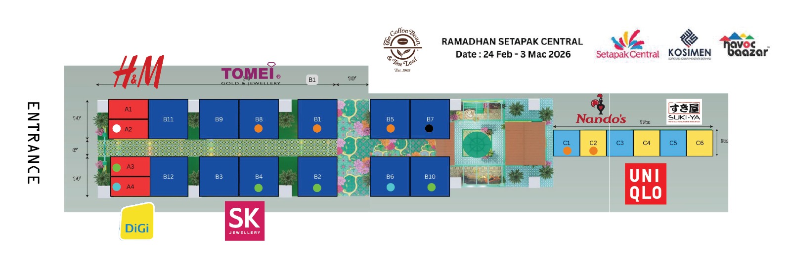 RAMADHAN BAZAAR @ SETAPAK booth layout